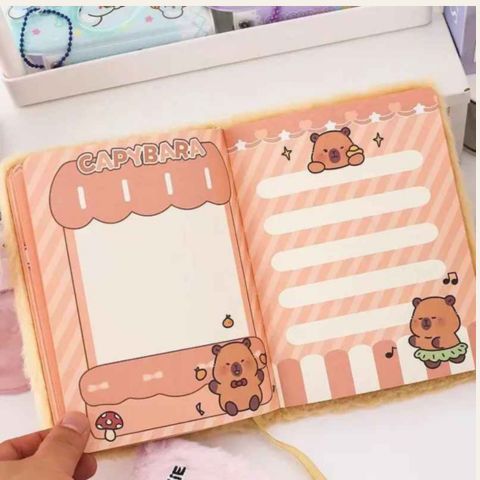 journal intime fille modèle capybara page prédessiner stimule l'écriture et le montage d'auto collants 