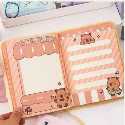 journal intime fille modèle capybara page prédessiner stimule l'écriture et le montage d'auto collants 