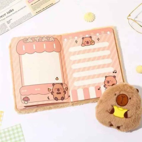 journal intime fille modèle capybara Kawaii pages prédessinées stimulent l'écriture et le montage d'auto collants 