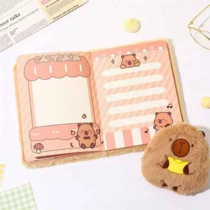 journal intime fille modèle capybara Kawaii pages prédessinées stimulent l'écriture et le montage d'auto collants 