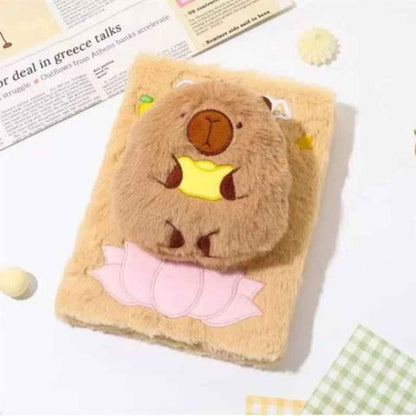 journal intime fille modèle capybara Kawaii en peluche douceur précieuse
