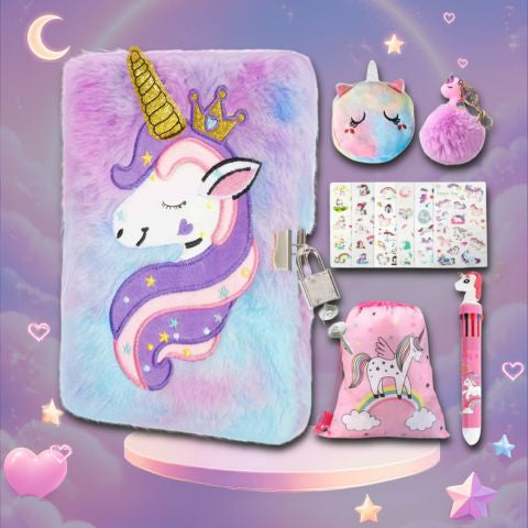 journal intime fille licorne magique peluch 5 super cadeaux supplémentaires