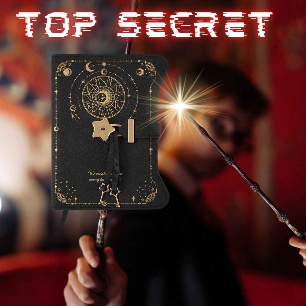 journal intime pour garçon top secret avec cadenas et clé NOIR