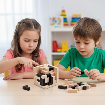 le plaisir du Casse tête en bois légendaire réflexion et stratégie 