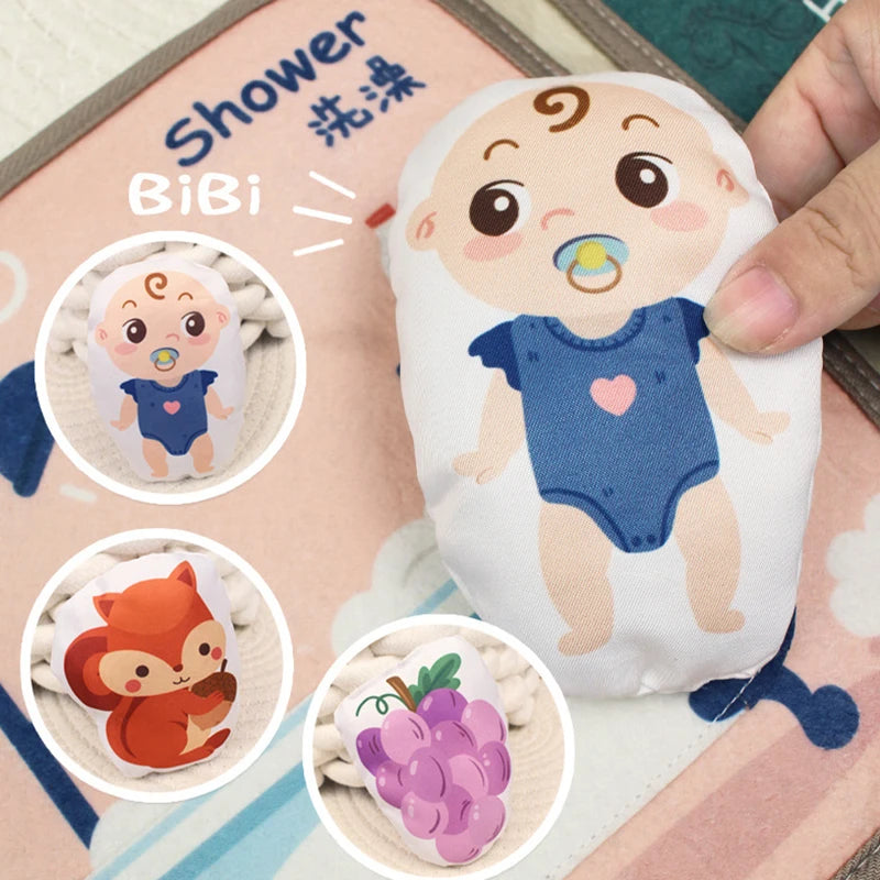 livre  bébé 1 an avec petite poupée à faire parler et interagir