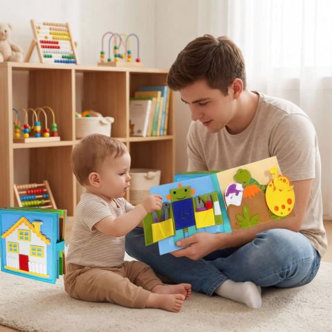 LIVRE BEBE EN TISSUS | Mes Routines d'autonomie™-  Livre d'activité Montessori