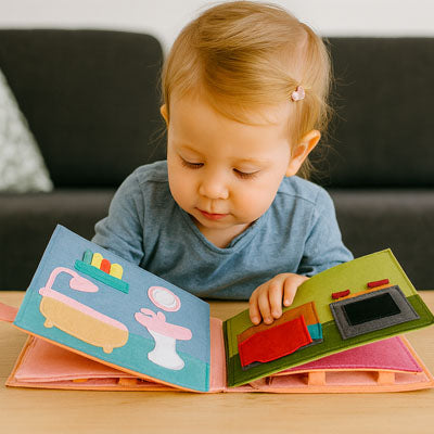 LIVRE BEBE EN TISSUS | Mes Routines d'autonomie™-  Livre d'activité Montessori