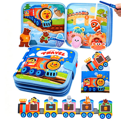 livre enfant 3 ans coloré busy book éducatif train des amis préscolaire 2-5 ans
