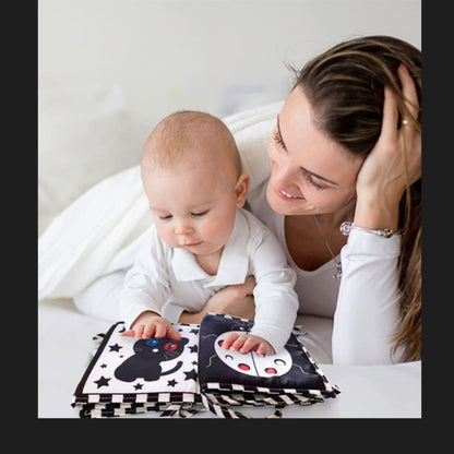cadeau idéal pour bébé de 0-14mois tour de lit et livre noir et blanc, contraste visuel