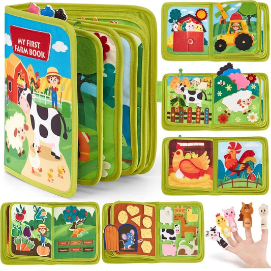 Livre pour enfant: BUSYBOOK - Histoire d'animaux de ferme (3 à 6ans)📕🐴🫑🍅 - JEUX - FOCUS
