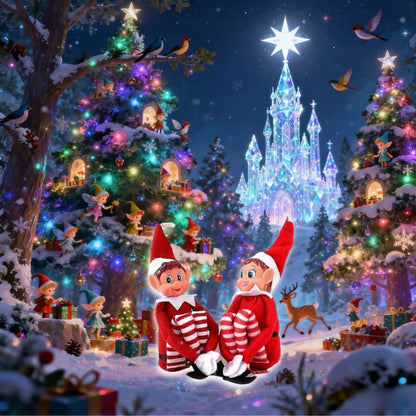 dans un boisé les elfs se rencontres pour festoyer près du chateau de glace les 2 Lutin Farceur sont heureux