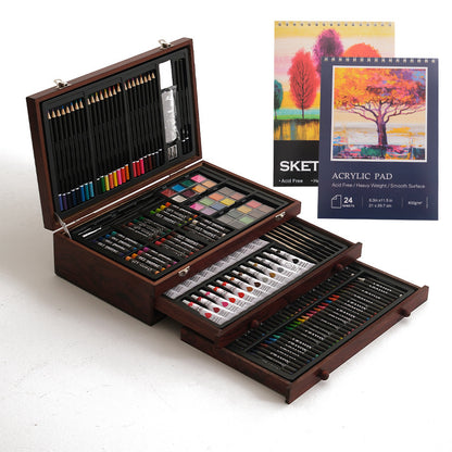 la malette dessin de luxe en bois offerte avec 2 tablette de dessin d artiste pro