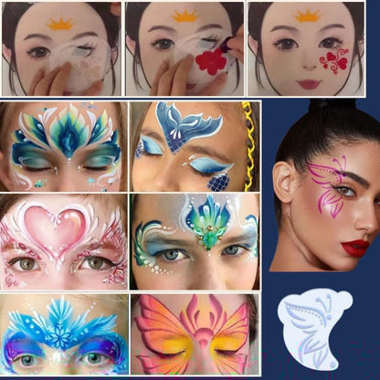  Pochoir à Tatouage pour peinture corporelle et maquillage