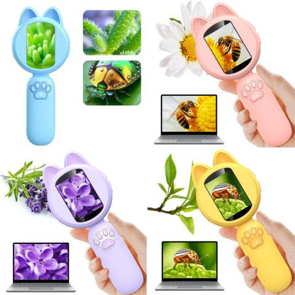 4 options de couleurs pour le microscope de poche modèle loupe électronique  que les enfants adorent