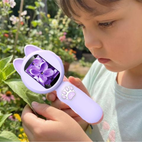 microscope de poche modèle violet loupe électronique avec oreilles de chat  