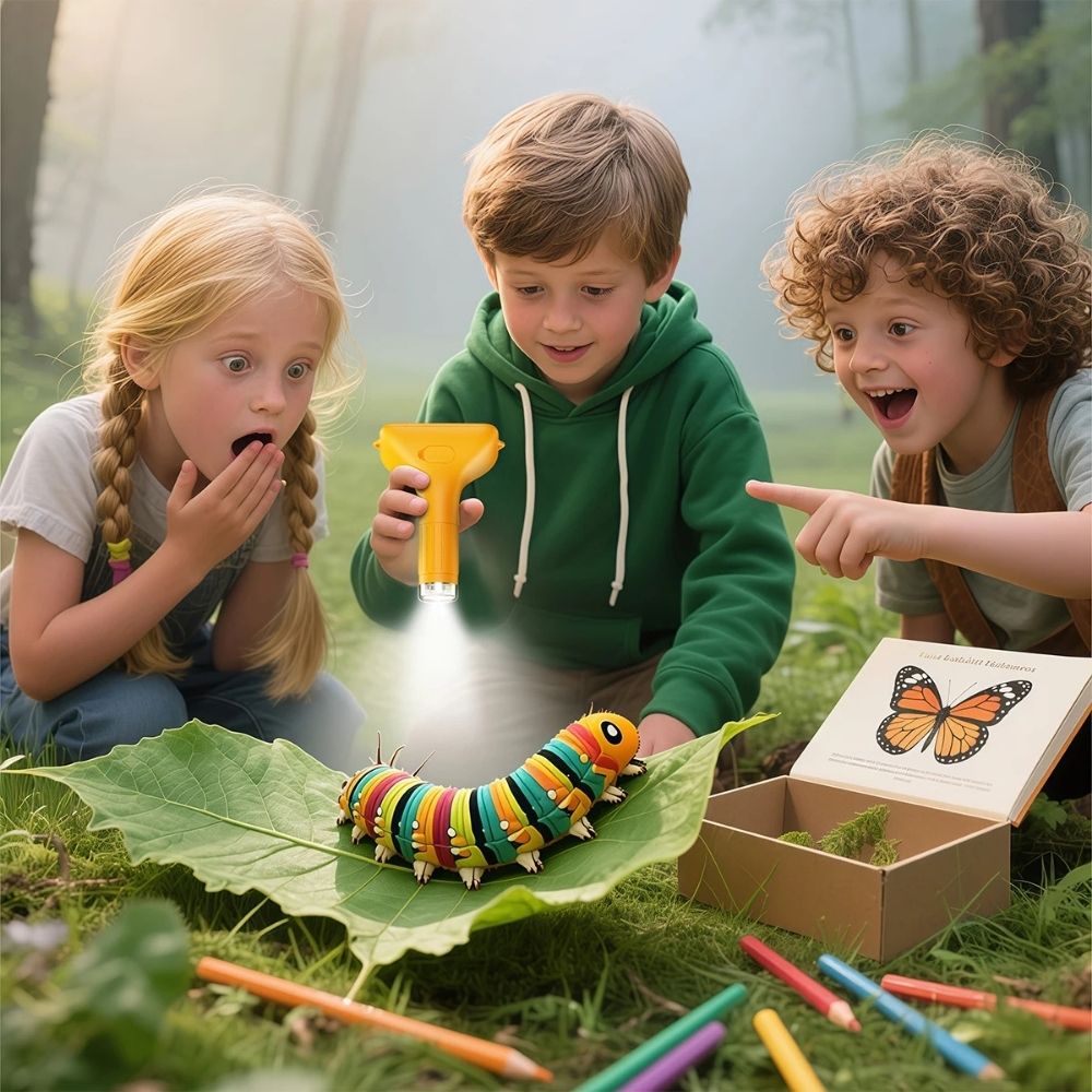 Microscope Electronique jaune portatif avec lumière Led exploration en nature