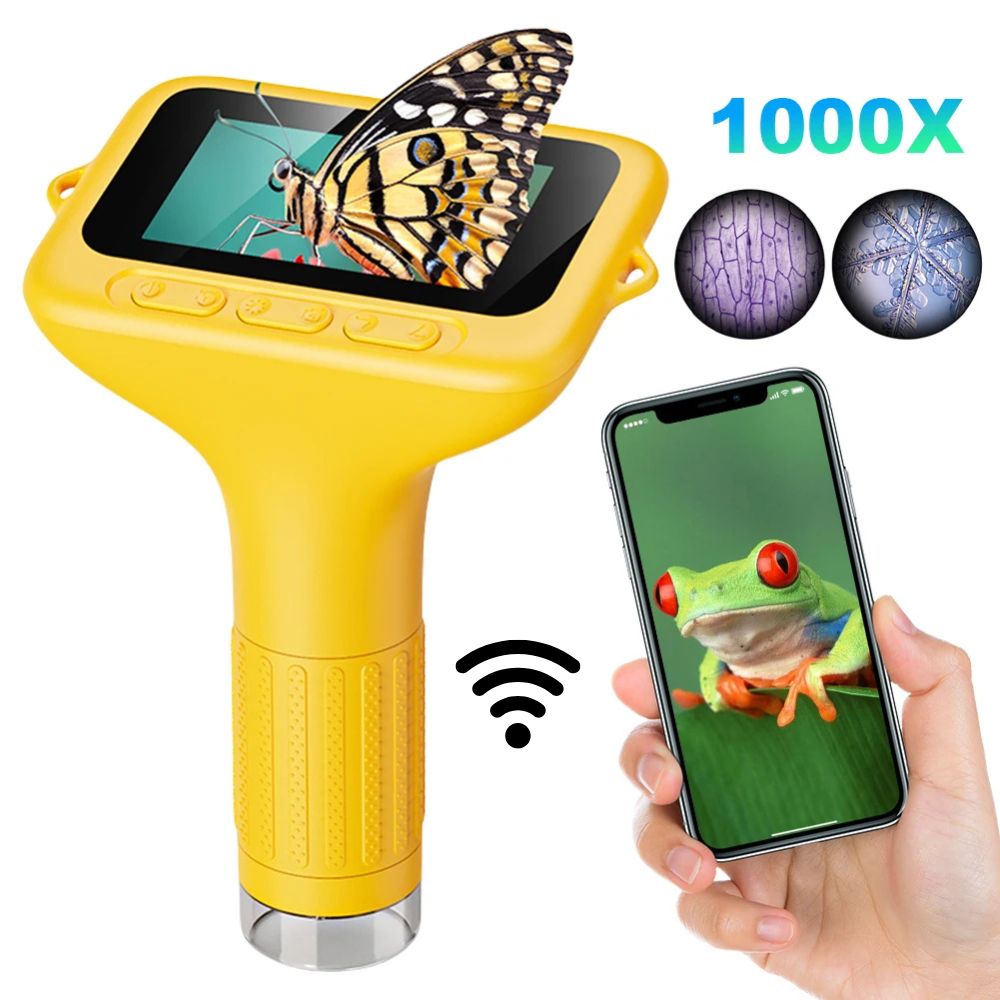 Microscope Electronique aune 1000X bonne puissance idéal pour toute la famille