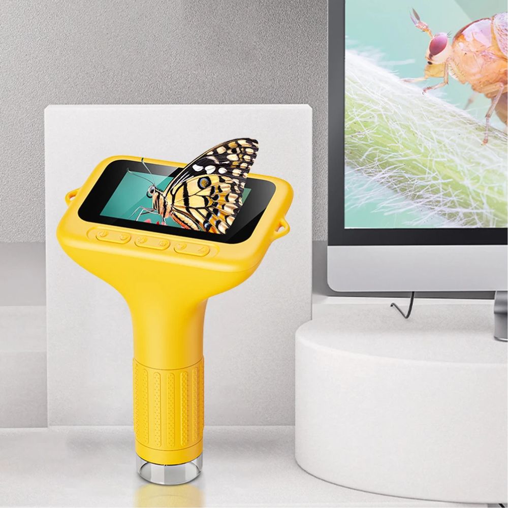 Microscope Electronique jaune connexion sans fil à l'ordinateur