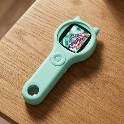 microscope enfant vert menthe avec appareil photo et loupe de grossissement