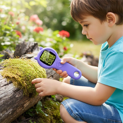 microscope enfant violet pour grossire l'image et photographier