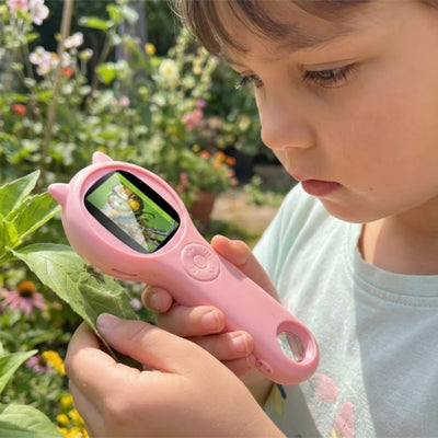 microscope enfant rose pour filmer et photographier ses découvertes