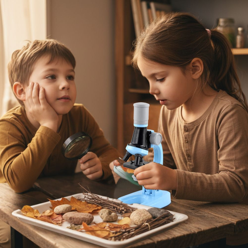 microscope enfant cool et bleu parfait pour découvrir linstrument