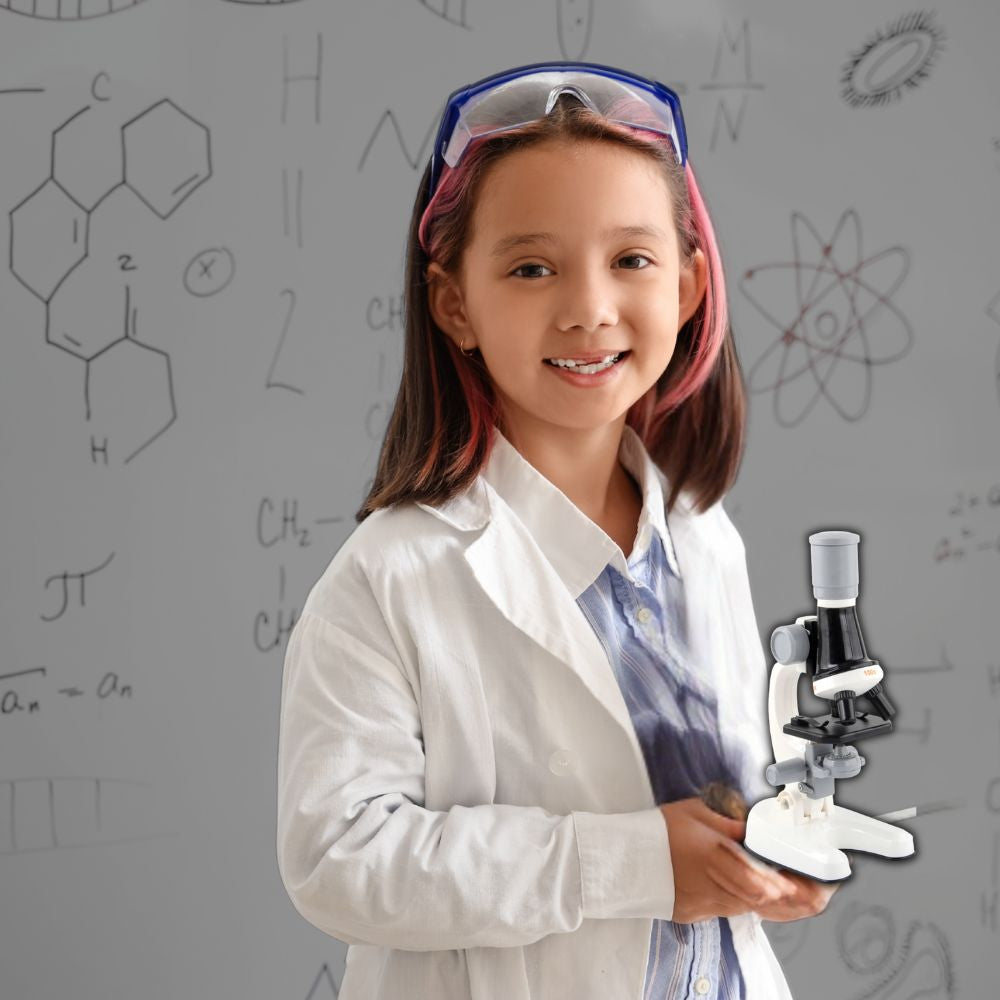 microscope enfant cool et blanc solide , dès 5 ans