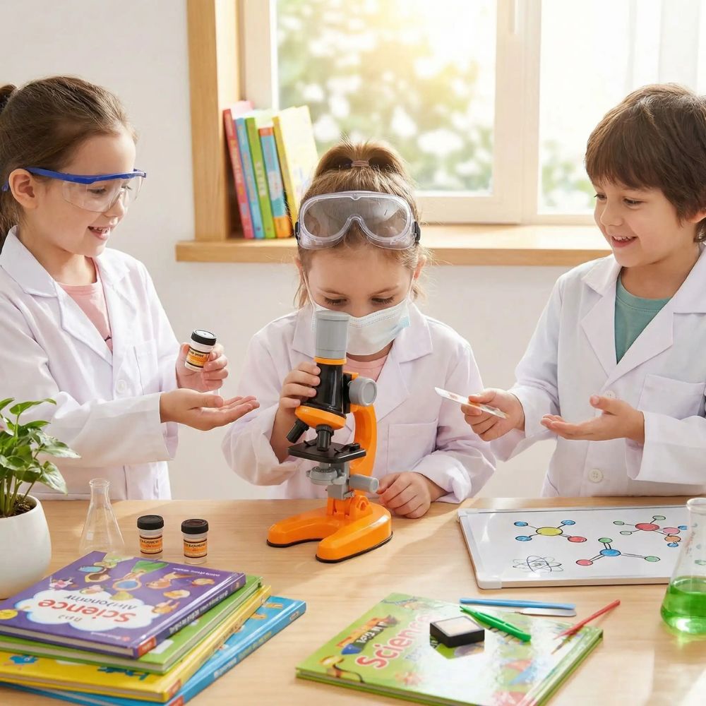 microscope enfant  idéal pour les plus jeune parfait initiation scientifique