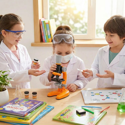 microscope enfant  idéal pour les plus jeune parfait initiation scientifique