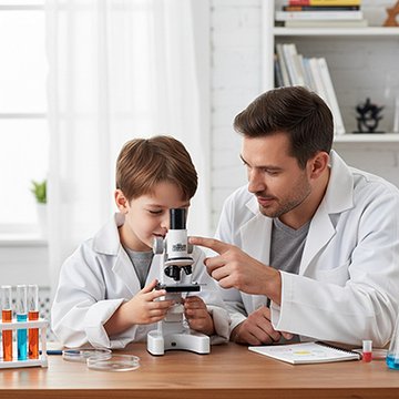 Microscope optique développe l'esprit scientifique, donne envie a l'enfant de faire des sciences