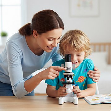 Microscope optique enfant pour un premier contact avec la science à la maison