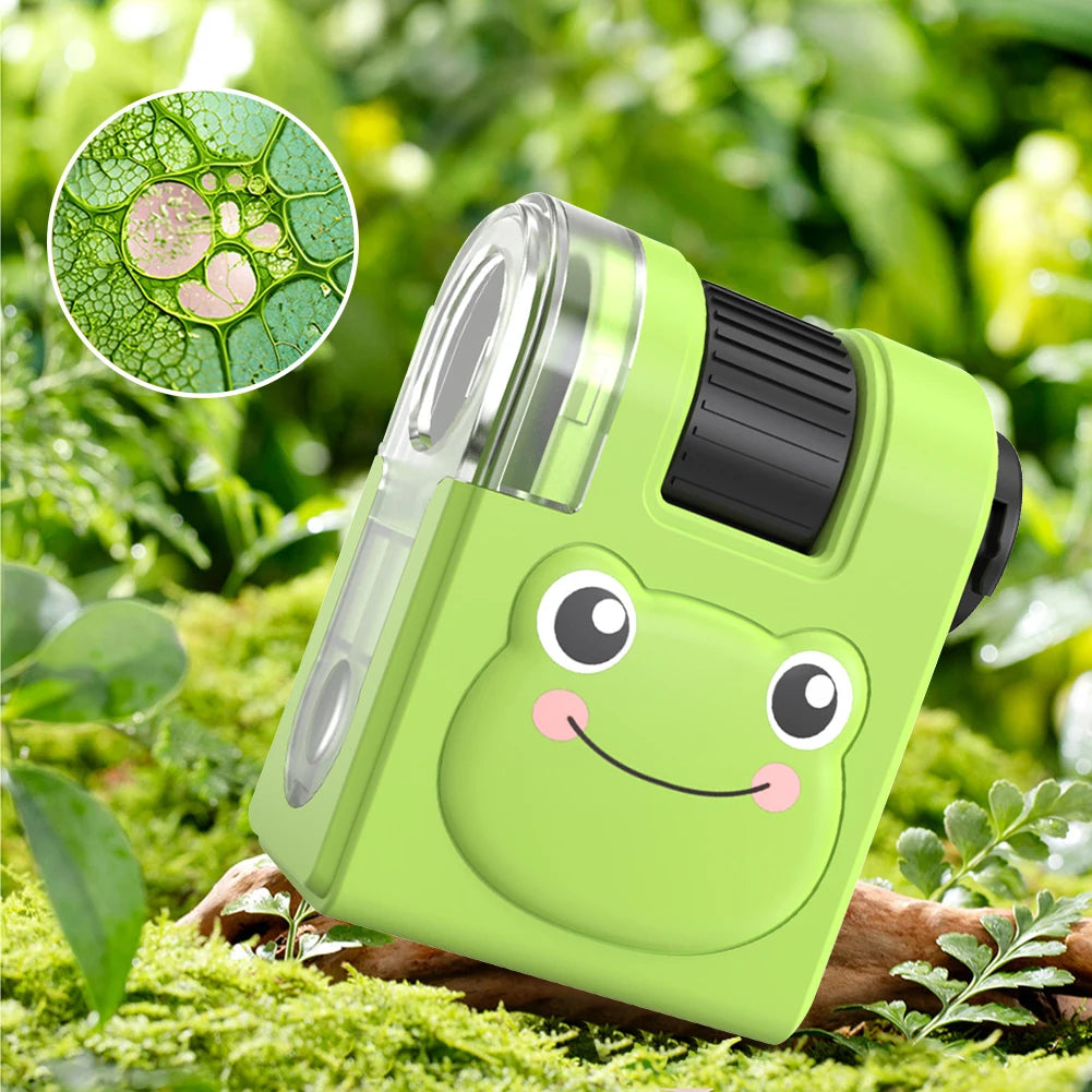 microscope portable enfant mini modele grenouille verte