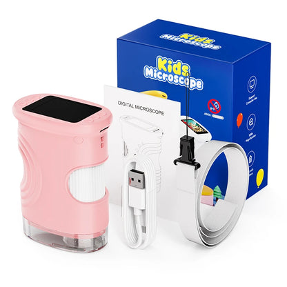 microscope enfant portable couleur rose
