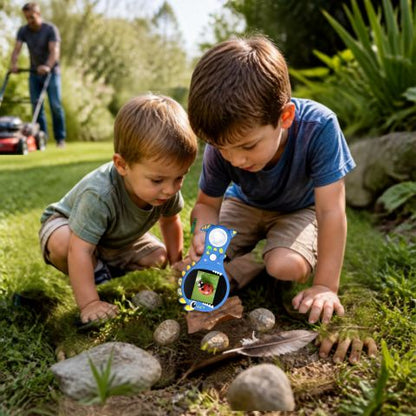 microscope portable enfant loupette dino bleu avec appareil photo  jeux scientifiques