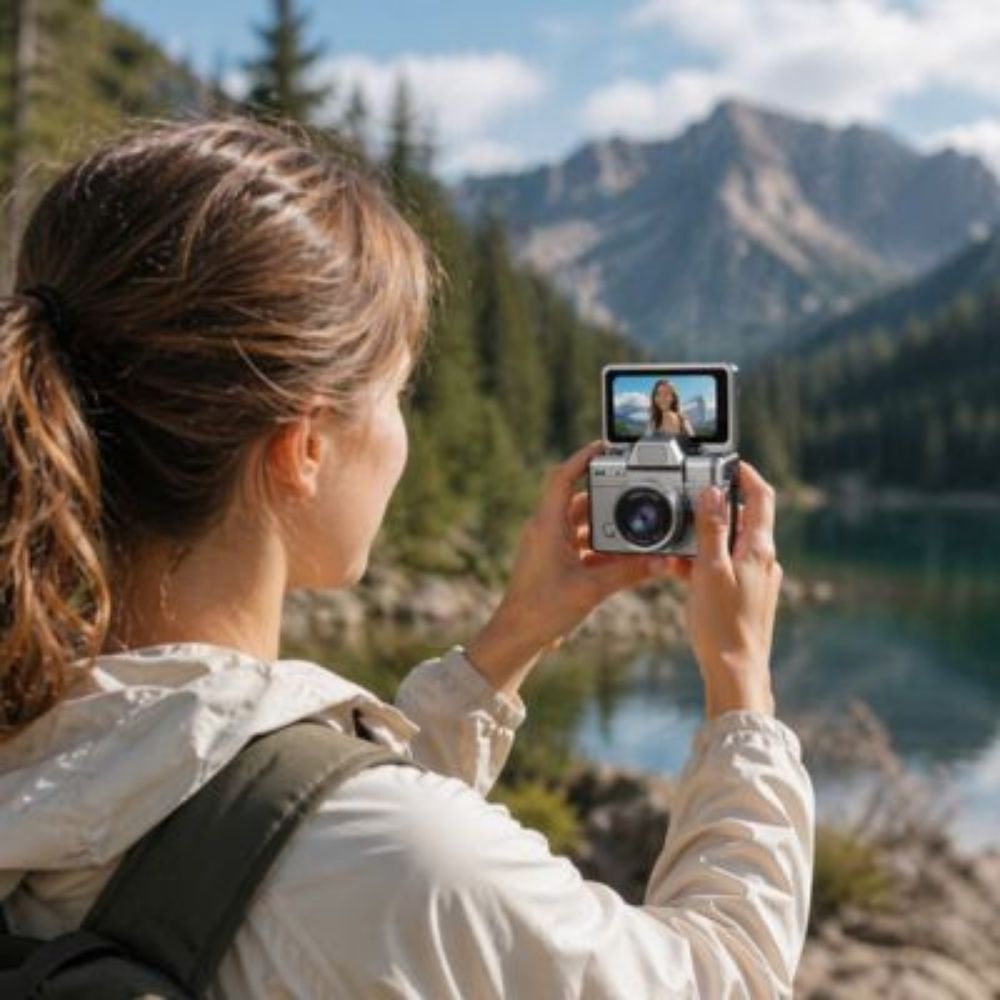 mini appareil photo, un petit bijours créatif à porter sur soi en tout temps avec sa carte sd