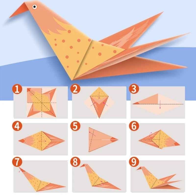 fabriquer un oiseau en origami c est facile avec le papier pour origami