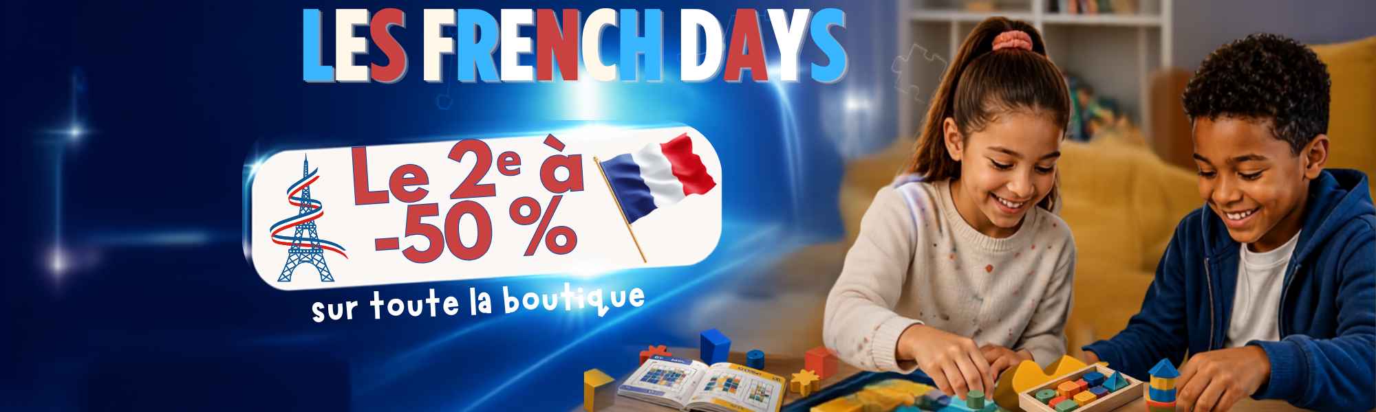 offre 2eme à moitier prix chez jeux focus jeux et jouets éducatifs, électronique ou numérique tout pour enfants de 0-14ans