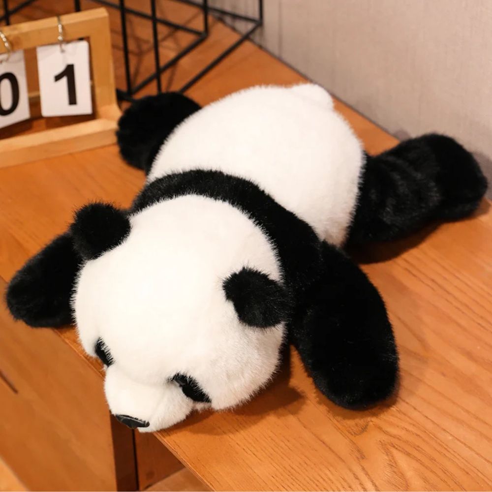 ours en peluche panda noir et blanc aux bras longs pour Hug