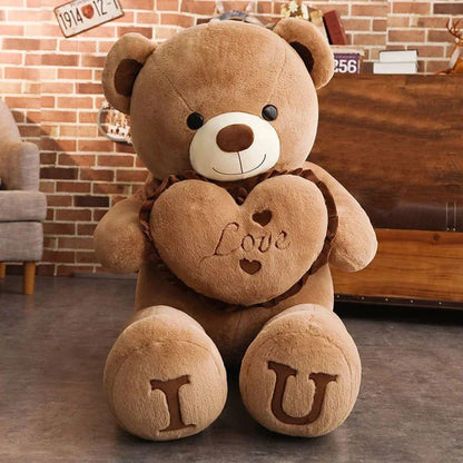 ours en peluche géant Love Teddy Bear brunn avec coeur amour