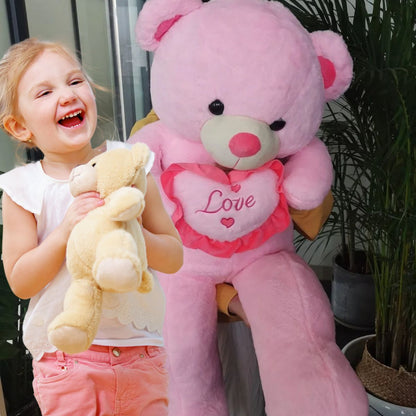 ours en peluche géant rose amour st-valentin