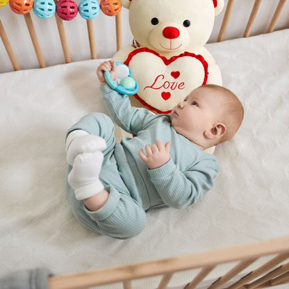 ours en peluche blanc et rouge cadeau st-valentin moelleux