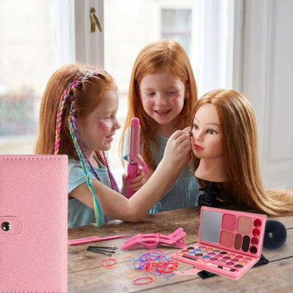 palette maquillage enfant étui  rose doux idéale pour le jeu  créatif et la tête à coiffer