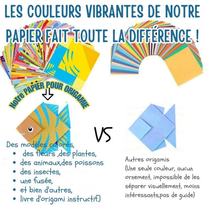 le meilleur papier pour origami couleur vibrante