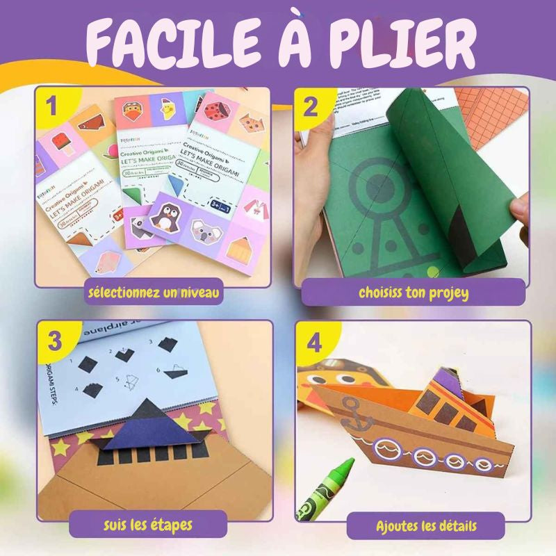 papier pour origami facile à plier et non coupant