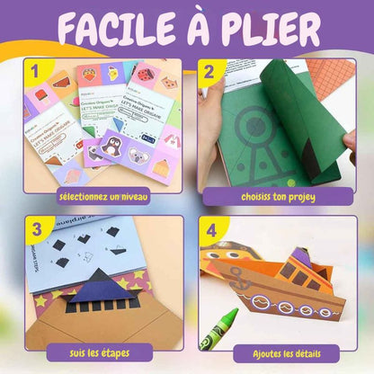 papier pour origami facile à plier et non coupant