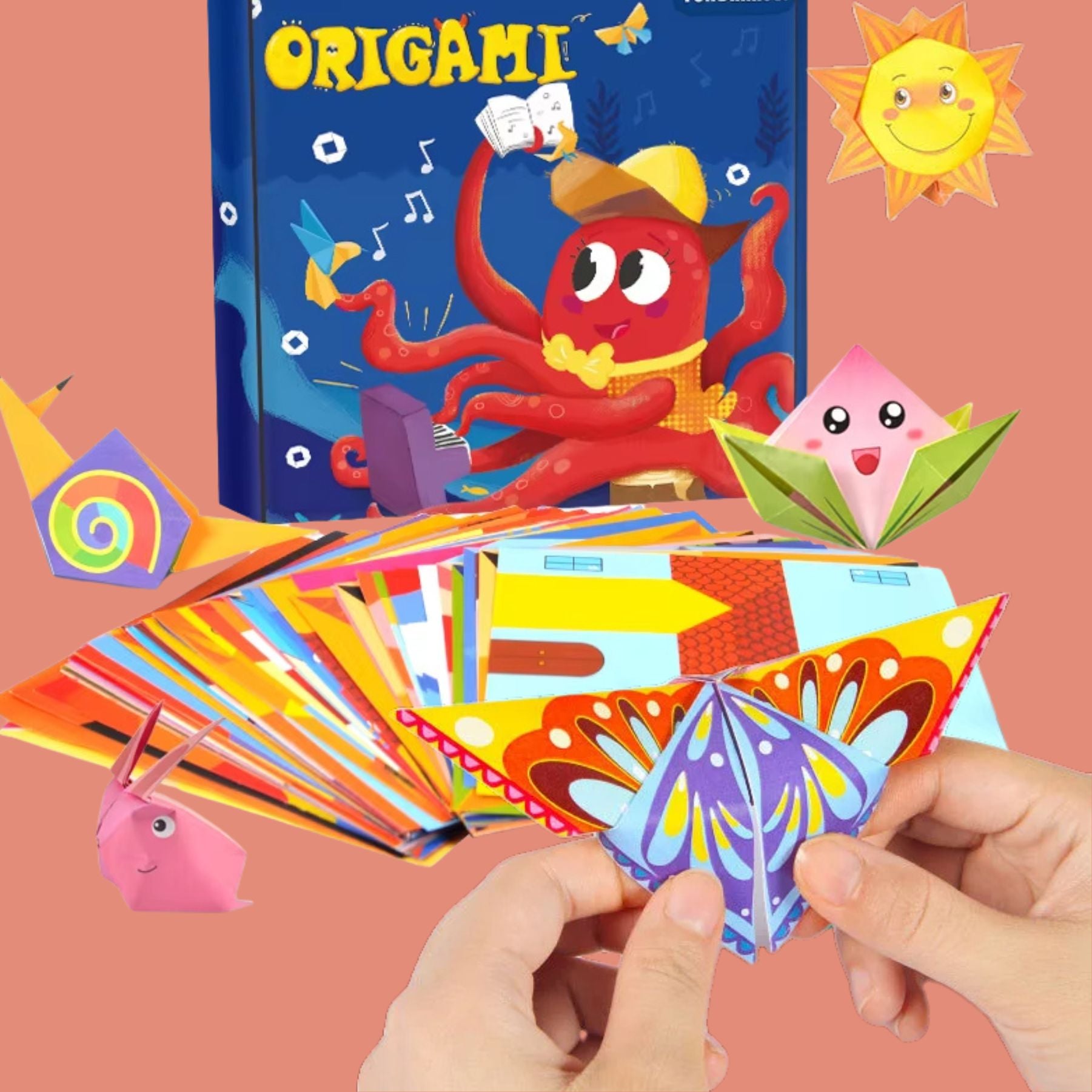 le papier pour origami de qualité mince et non coupant origami facile pour enfant débutant niveau 2