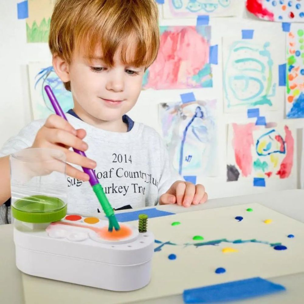 Peinture enfant | Godet pour le nettoyage du pinceau sans dégat🎨