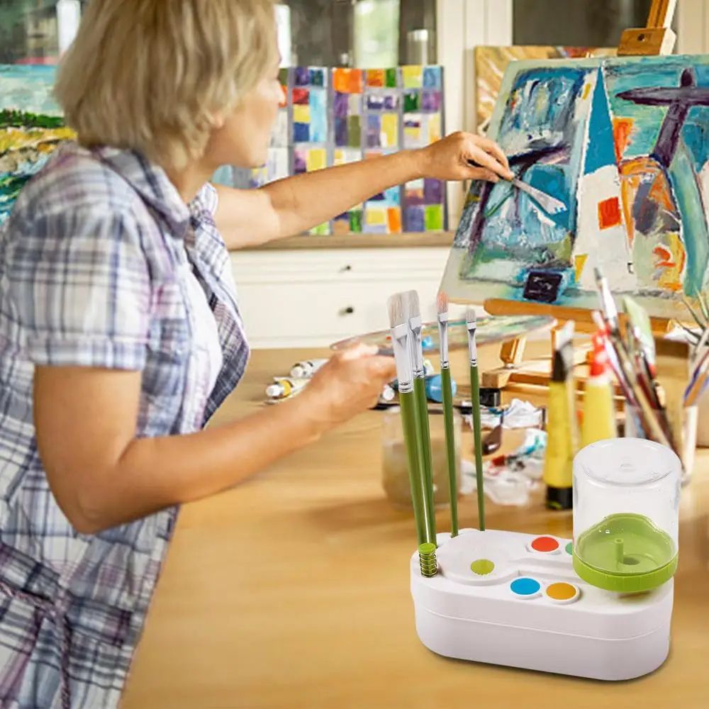 Peinture enfant | Godet pour le nettoyage du pinceau sans dégat🎨