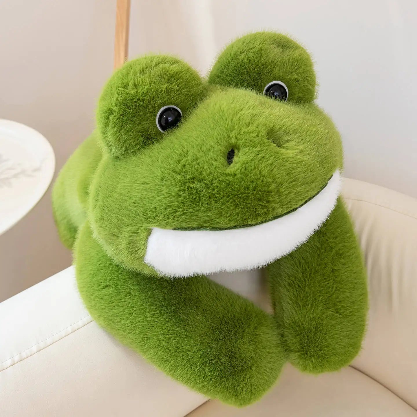 peluche anti stress grenouille dodue longs bras lestés