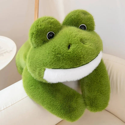 peluche anti stress grenouille dodue longs bras lestés